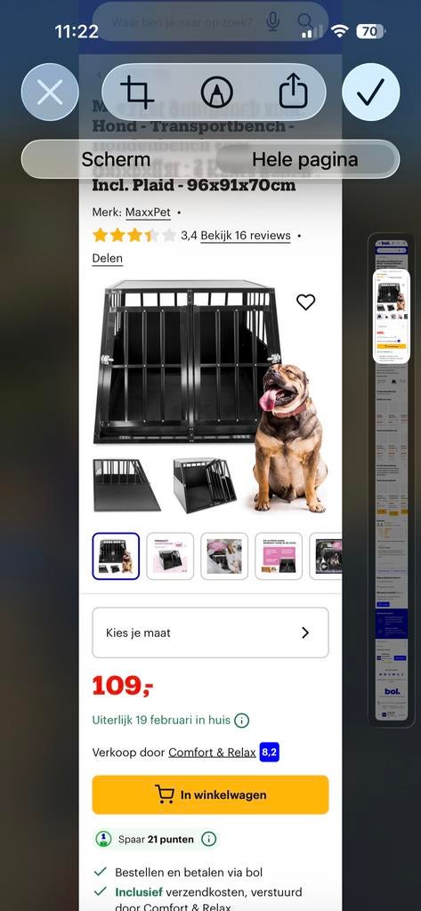 Benche, Dieren en Toebehoren, Ophalen of Verzenden, Nieuw