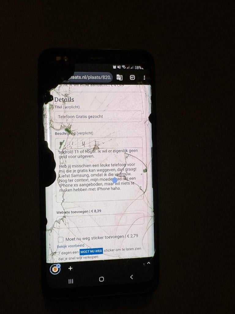 Telefoon Gratis gezocht, 128 GB, Ophalen, Zwart