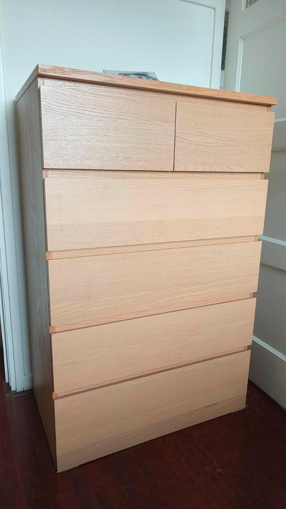 IKEA Malm ladekast met 6 laden in zeer goede conditie, Huis en Inrichting, Kasten | Ladekasten, Zo goed als nieuw, 100 tot 150 cm