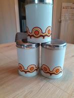 Vintage voorraadpotten set - Retro design, Verzamelen, Blikken, Ophalen of Verzenden, Gebruikt