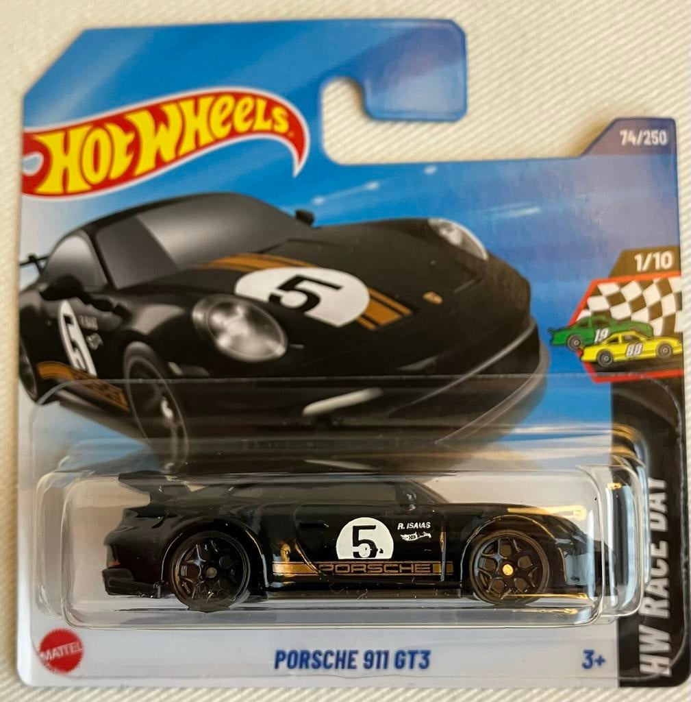 Hot Wheels Porsche 911 GT3 zwart Hotwheels, Ophalen of Verzenden, Nieuw, Auto