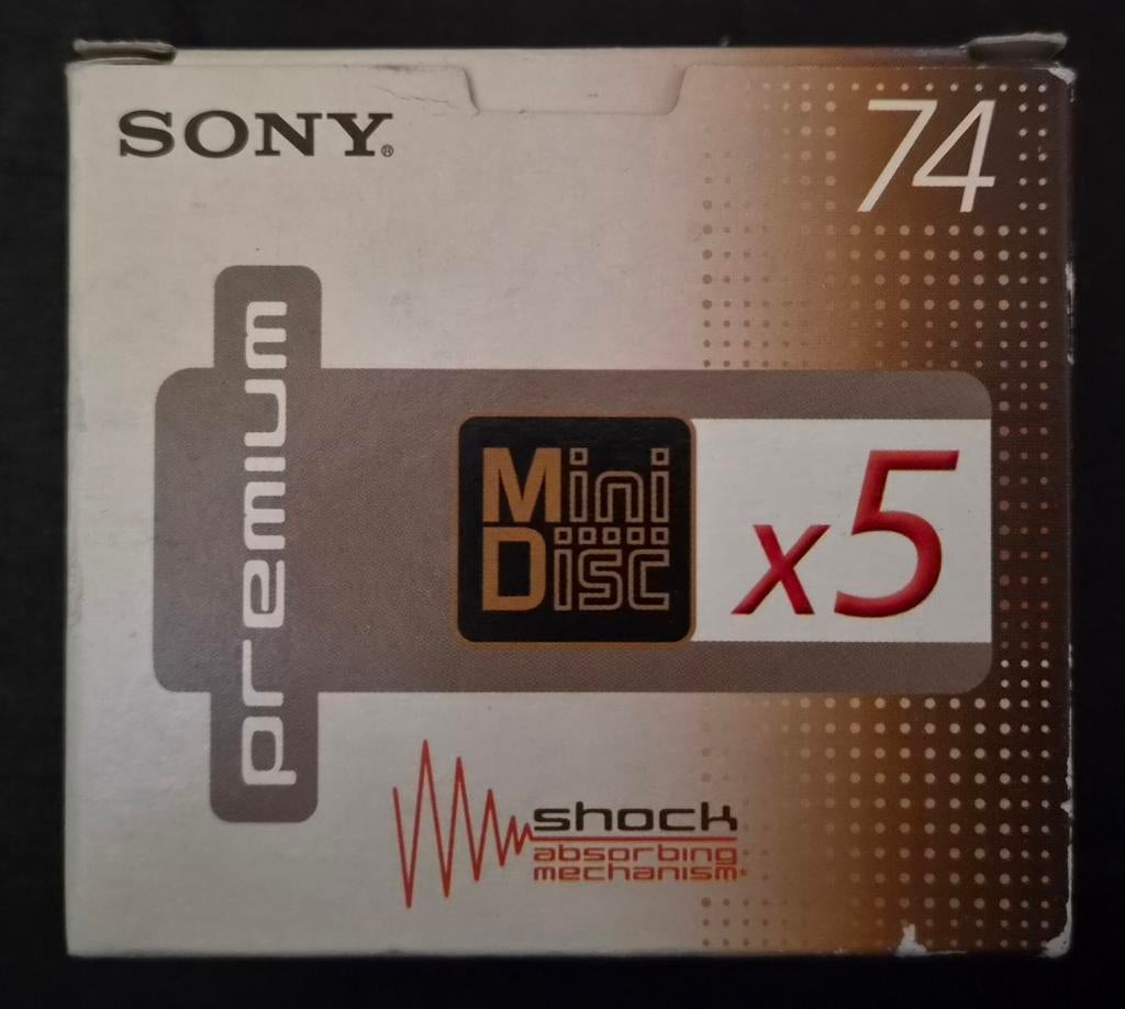 Sony Minidisc, Premium 74, 5 stuks nieuw., Ophalen of Verzenden