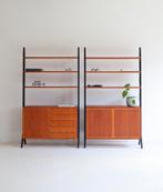 Set van twee vintage IKEA Roxen wandkasten jaren 50/60, Ophalen, Met deur(en), Teakhout, Tijdperk