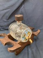 Glazen Wijnvat met Tapkraan en Houten Standaard, Overige materialen, Gebruikt, Bruin, Ophalen of Verzenden