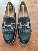 Pascucci loafers zwart met zilveren gesp, maat 40, Pascucci, Ophalen of Verzenden, Zo goed als nieuw, Instappers