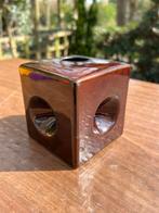 vest keramiek vaasje blok bruin, Ophalen, Huis en Inrichting