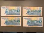 Vijf gulden bankbiljet Suriname (4x), Ophalen of Verzenden, Overige landen, Setje