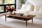 Mid-century vintage Deense design salontafel, Ophalen, Gebruikt, 100 tot 150 cm, Teakhout