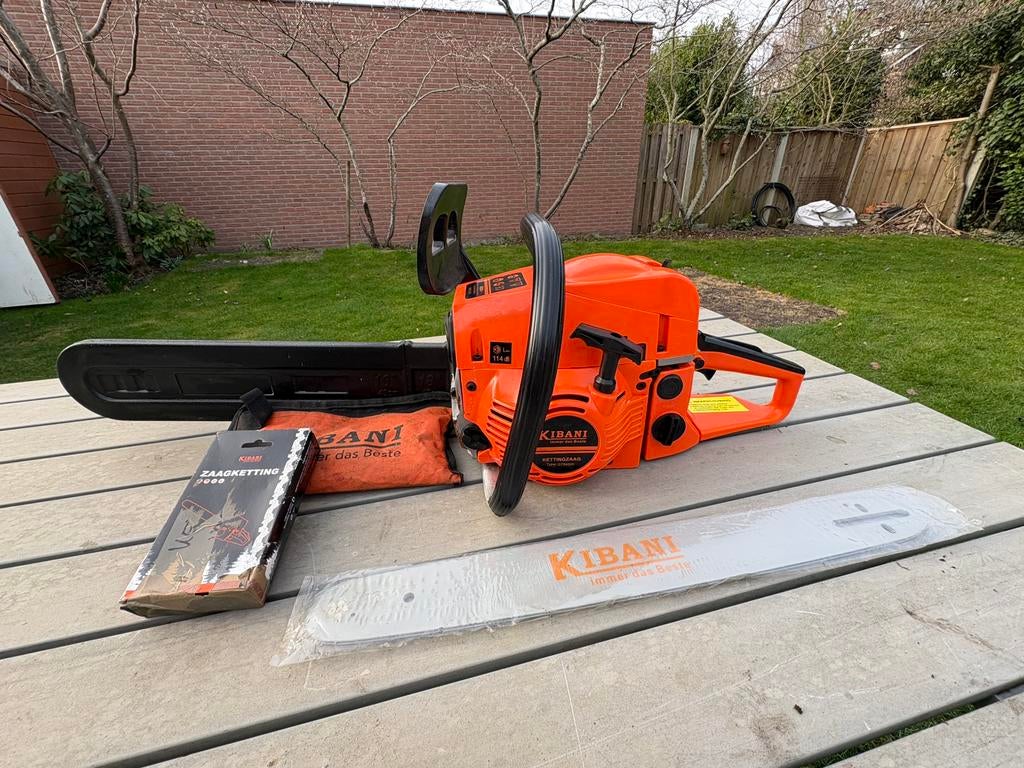 Kibani kettingzaag met extra blad en ketting, Ophalen, Kettingzaag, Zo goed als nieuw, 30 tot 70 mm