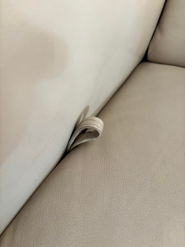 Jori Relax Fauteuil in Gebroken Wit Leer, Huis en Inrichting, Fauteuils, Ophalen, Gebruikt, Leer, 75 tot 100 cm