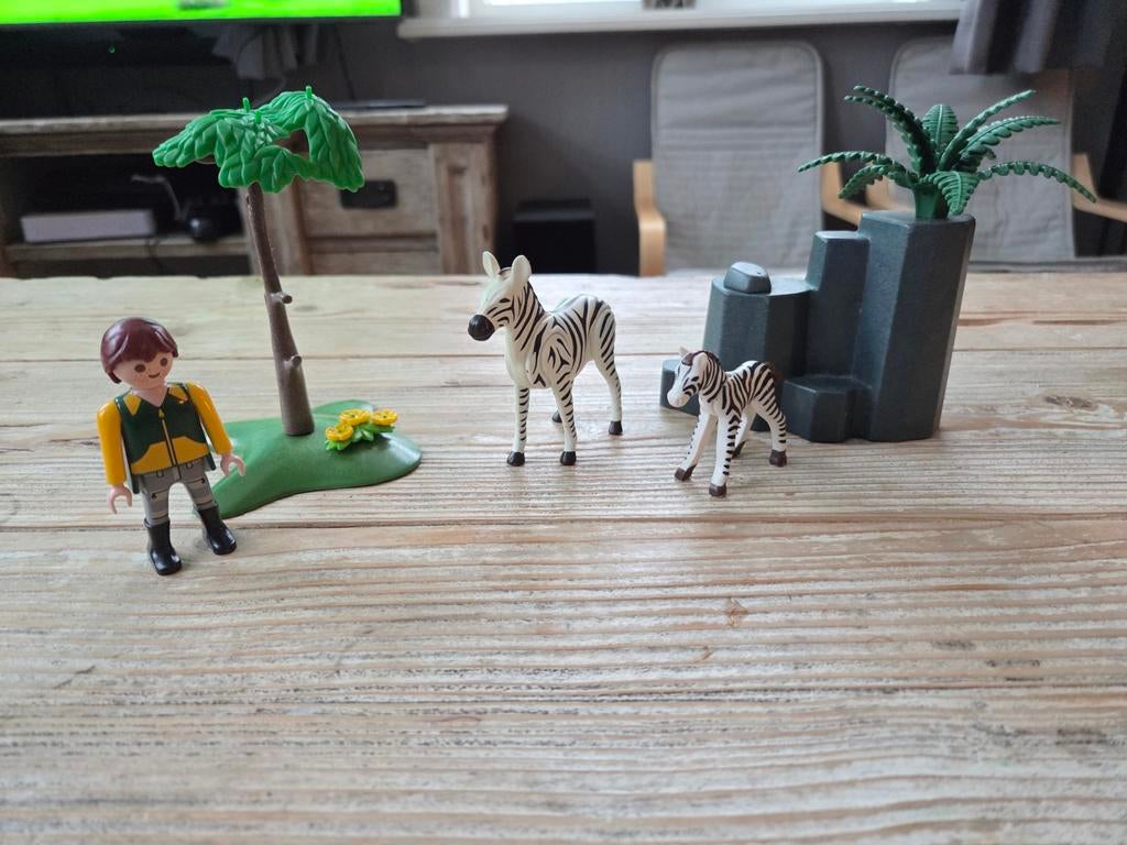 Playmobil Dierentuin Zebra's, Ophalen of Verzenden, Zo goed als nieuw, Complete set