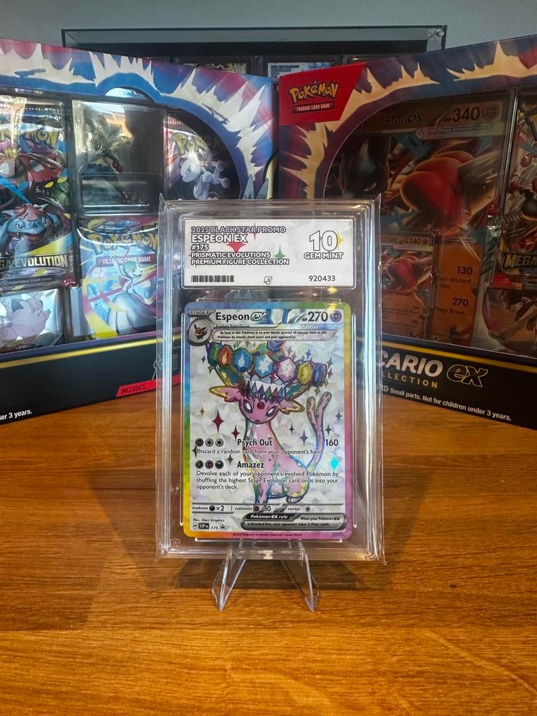 Espeon EX 175 ACE 10 Black star promo PSA 10, Ophalen of Verzenden, Nieuw, Losse kaart, Foil
