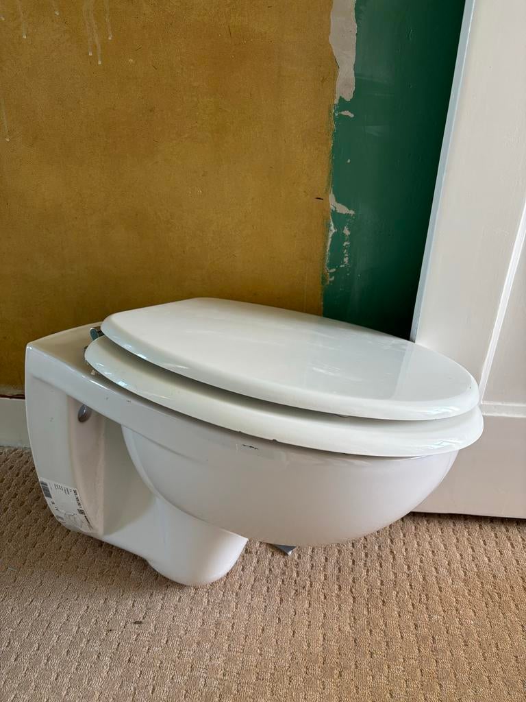 Geberit Bastia Hangtoilet - Wit, Ophalen, Gebruikt, Toilet