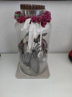 Decoratieve glazen pot met bakvormen, Ophalen of Verzenden