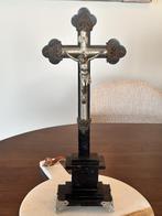 Vintage Staand Houten Kruisbeeld Jezus Christus Religieus, Ophalen of Verzenden