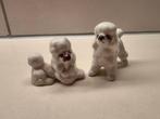 2 porseleinen poedels, Ophalen of Verzenden, Zo goed als nieuw, Dier