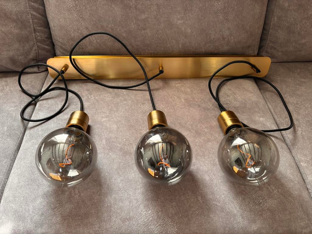 Ikea Skaftet Hanglamp messing, Ophalen, Zo goed als nieuw, 75 cm of meer