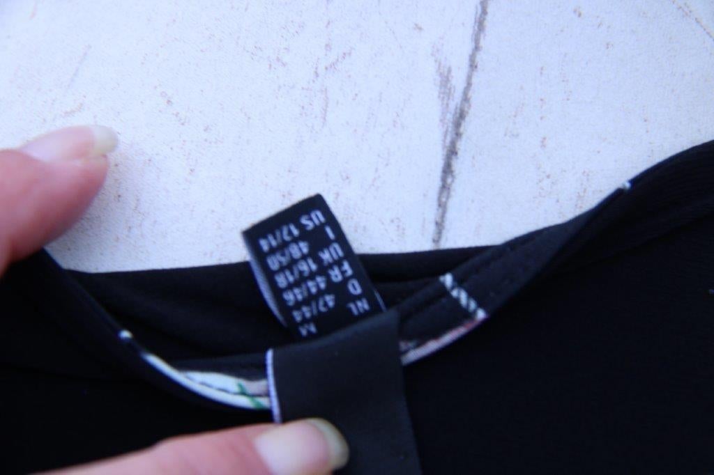 Jurk zwart/ groen/ roze Yoek mt 42/44 Vaste prijs, Kleding | Dames, Yoek, Verzenden, Zwart, Maat 42/44 (L)