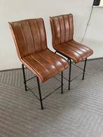 Barkrukken buffelleer, 2 krukken, Ophalen, Zo goed als nieuw, 60 tot 90 cm