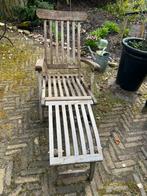 Dekchair, Tuin en Terras, Ophalen of Verzenden, Gebruikt, Teakhout, Verstelbaar