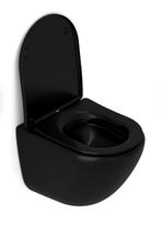 Maxaro Colorato Mat Zwart Hangend Toilet zonder Spoelrand, Ophalen, Nieuw, Toilet