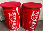2 vintage coca-cola opbergblikken/krukken, Ophalen, Gebruikt, Gebruiksvoorwerp
