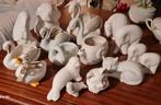 Set witte porseleinen dierenbeeldjes, Ophalen of Verzenden