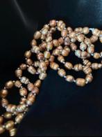 Parelsnoer, wilde goudkleurige parels, Ophalen of Verzenden, Zo goed als nieuw, Goud, Steen of Mineraal
