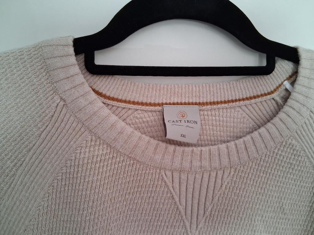 Cast Iron Sweater maat XXL, Kleding | Heren, Grote Maten, Beige, Trui of Vest, Ophalen of Verzenden, Zo goed als nieuw