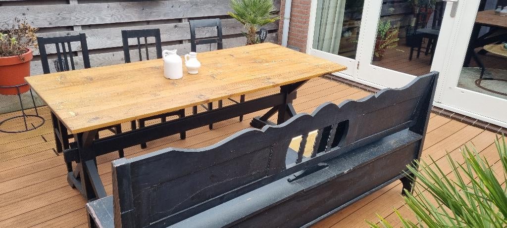 Tuinset (voor onder een overkapping), Tuin en Terras, Tuinsets en Loungesets, Ophalen, Gebruikt, Bank, 6 zitplaatsen