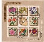 Velletje  bloemen zegels Burundi, Postzegels en Munten, Postzegels | Afrika, Verzenden, Zuid-Afrika, Gestempeld