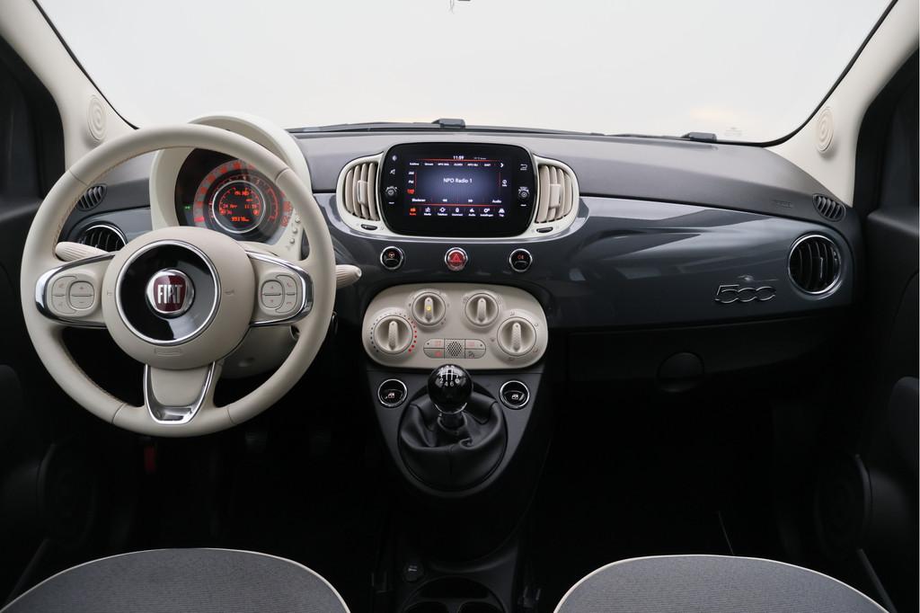 Fiat 500 1.0 Hybrid Lounge LED, Apple Carplay, Cruise, PDC,, Voorwielaandrijving, Stof, Euro 6, 4 stoelen