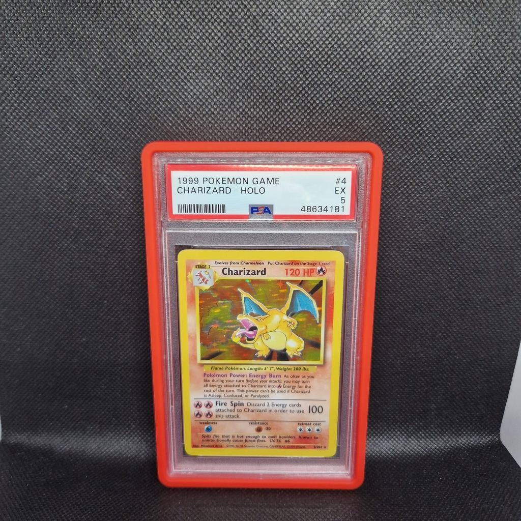 Charizard Holo Base Set PSA 5, Ophalen of Verzenden, Zo goed als nieuw