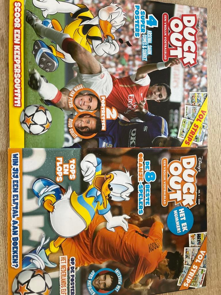 Disney's Duck Out Voetbalblad - 2 nummers uit 2008, Ophalen of Verzenden, Gelezen, Sport en Vrije tijd