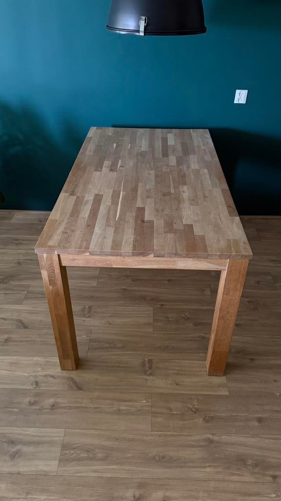 Eiken houten eettafel, Ophalen, Gebruikt, 100 tot 150 cm, Eikenhout