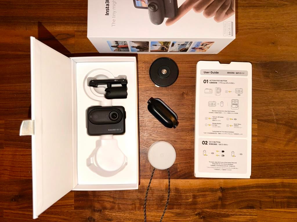 Insta360 GO 3 actiecamera + extra screen en lens protectors, Audio, Tv en Foto, Actiecamera's, Ophalen of Verzenden, Zo goed als nieuw