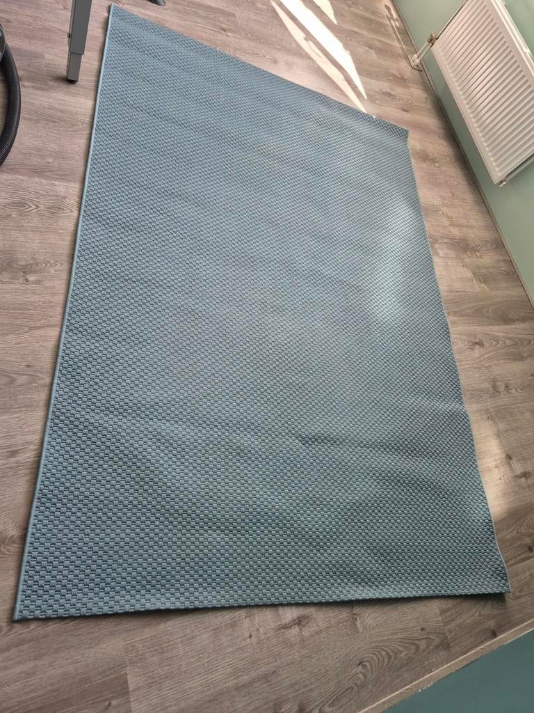 IKEA MORUM vloerkleed - licht blauw, Ophalen, Grijs, 150 tot 200 cm, 200 cm of meer