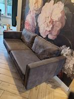 Be Pure/Wood 2.5-zits bank donkerbruin/zwart, Ophalen of Verzenden, 75 tot 100 cm, Leer