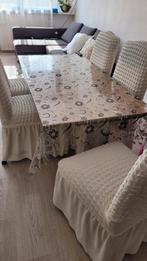 Eettafel met 5 stoelen, Gebruikt, 150 tot 200 cm, Rechthoekig, 50 tot 100 cm