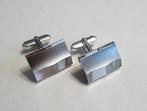 Mooie bewerkte chromen manchetknopen., Ophalen of Verzenden, Zo goed als nieuw, Overige materialen