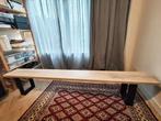 Houten Bank met metalen poten, Huis en Inrichting, Ophalen, Minder dan 50 cm, 125 cm of meer, Nieuw