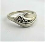 Fraaie ring mat en glad 925 zilver met steentjes, Ophalen, Dame, Zilver, Zilver
