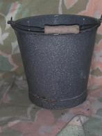 Oude Emaille Emmer - Vintage Decoratie, Huis en Inrichting, Emmers, Ophalen, Gebruikt, IJzer, Met handgreep