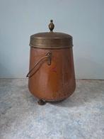 Koperen doofpot met messing deksel, Ophalen, Koper