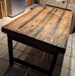 Indiase inklapbare markt tafel/bureau, Gebruikt, 100 tot 150 cm, Rustiek, 50 tot 100 cm