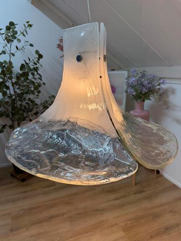 Kalmar Franken KG hanglamp vintage ijsglas jaren 60/’70 beschikbaar voor biedingen