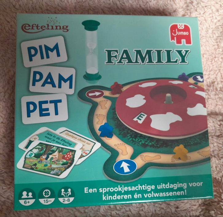 Nieuw - Efteling Pim Pam Pet Family - Leuk familiespel!, Hobby en Vrije tijd, Gezelschapsspellen | Bordspellen, Nieuw, Drie of vier spelers