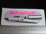 sticker lamy alpin vulpen heiss und weiss, Verzamelen, Verzenden, Zo goed als nieuw, Merk