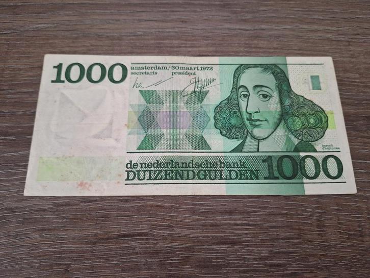 Biljet 1000 gulden Spinoza, 1972, Postzegels en Munten, Bankbiljetten | Nederland, 1000 gulden, Ophalen of Verzenden