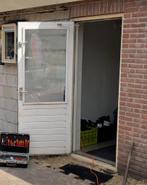 Achterdeur met veiligheidsglas en kozijn 88x211, Doe-het-zelf en Verbouw, Deuren en Horren, Ophalen, Gebruikt, 80 tot 100 cm, 200 tot 215 cm